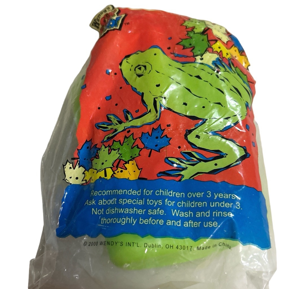 Wendy's Green Yellow Frog Toy One Size 2000 Promo